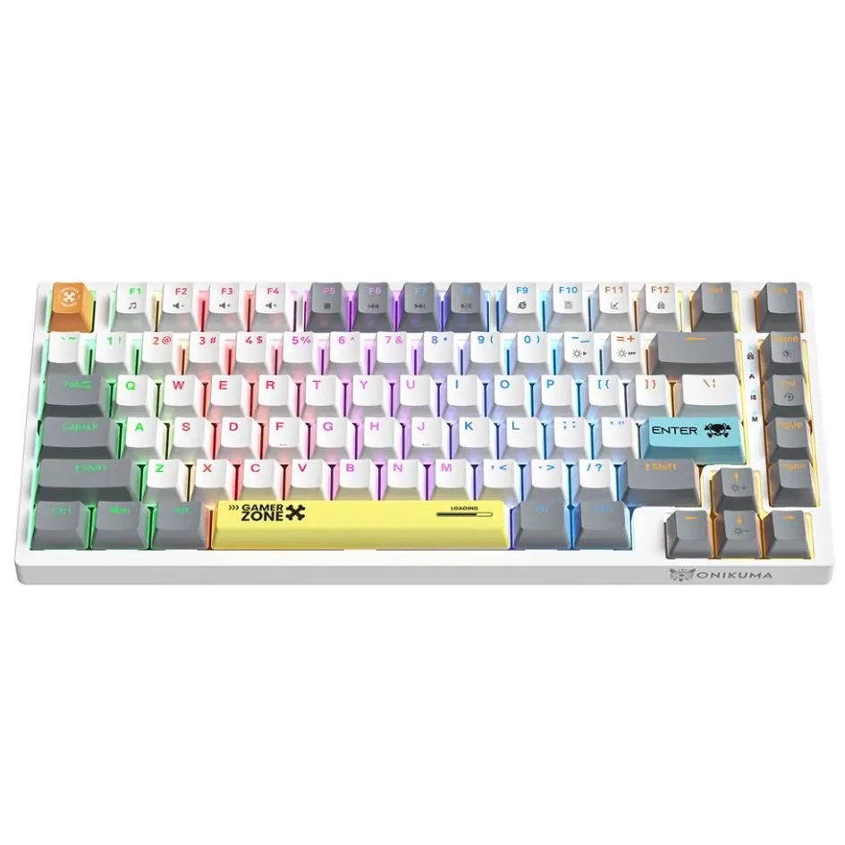 Onikuma 82-Key Mechanical Keyboard G58 (White) (Tea Switch)