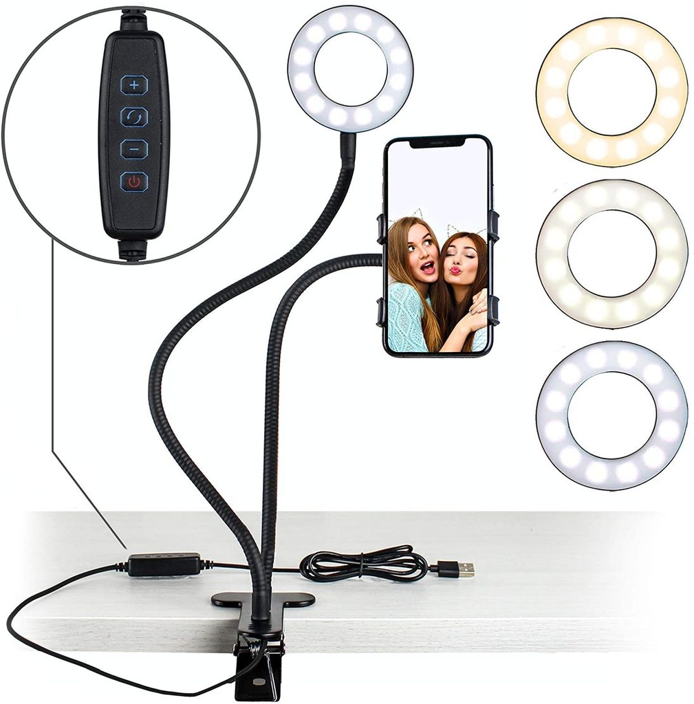 Professional Live Stream Ring Light and Phone Holder | Rimedia