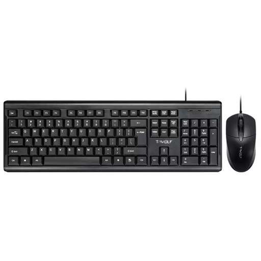 T-WOLF TF500 OFFICE WIRED KEYBOARD & MOUSE SET