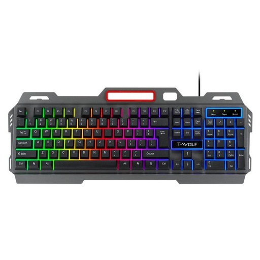 [8169] T-WOLF T16 METAL LUMINOUS KEYBOARD