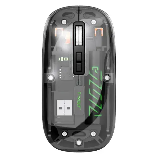 [6971252211626] T-WOLF X11 2.4GH+ BT Transparent Mouse