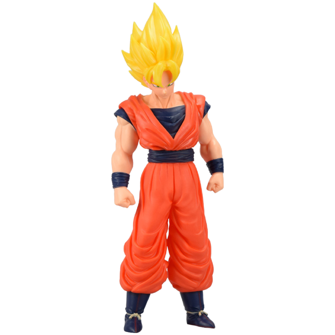 33cm Dragon Ball Z Son Goku Super Saiyan 3 Postura Em Pé De Goku Pvc Action Figure ColeçãO De Brinquedo I.734367009