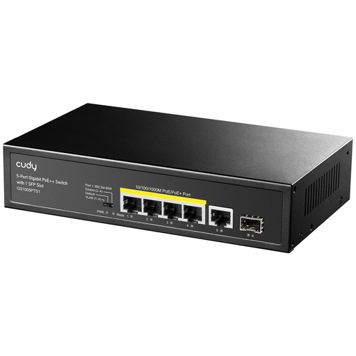 [34800] Cudy GS1005PTS1 Power Over Ethernet 5-Port Gigabit PoE++Switch with 1 SFP Slot