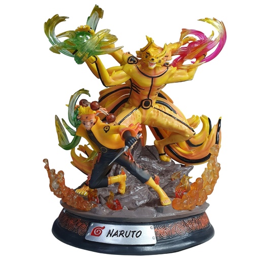 [81765] Naruto Shippuden Naruto Uzumaki And Kurama Nine Tail Fox Shiruken Rasengan Statue