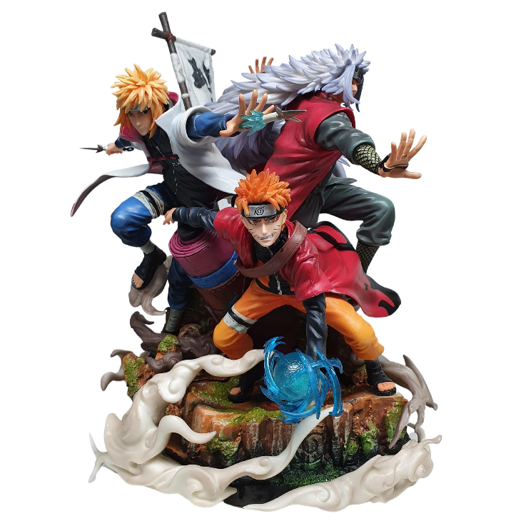 Naruto Shipudden Namikaze Minato, Uzumaki Naruto & Jiraiya Statue
