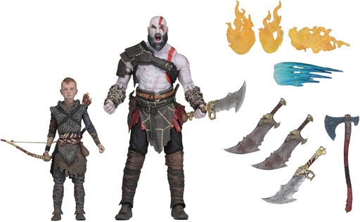 [40710] NECA God of War (2018) Ultimate Action Figure 2 Pack Kratos & Atreus