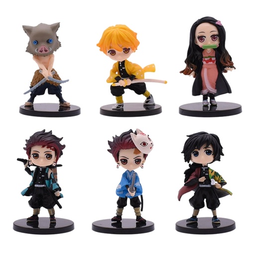[7107] Demon Slayer Set of 6 Mini Figures