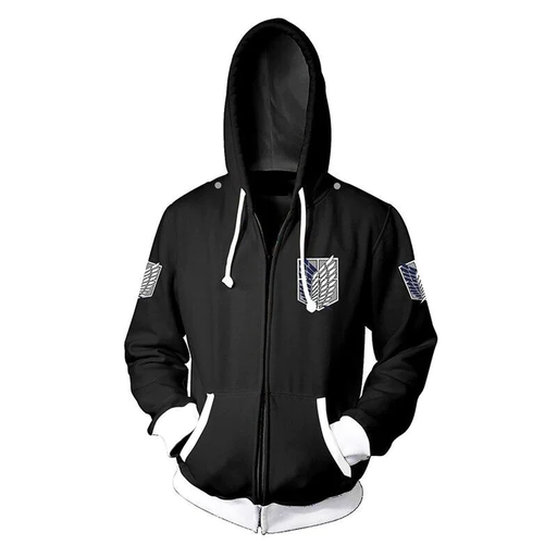 Attack On Titan Survey Corps Black Hoodie