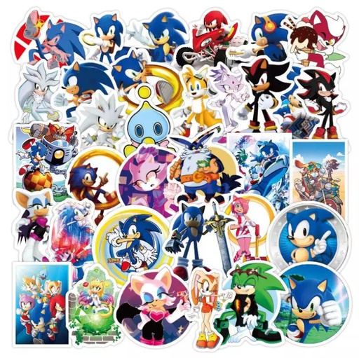 [RIM0003659] Sonic Stickers Set of 50pcs
