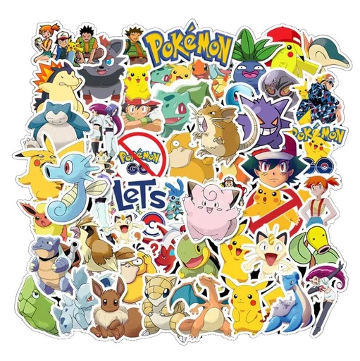 [RIM0003221] Pokemon Stickers 50pcs Set