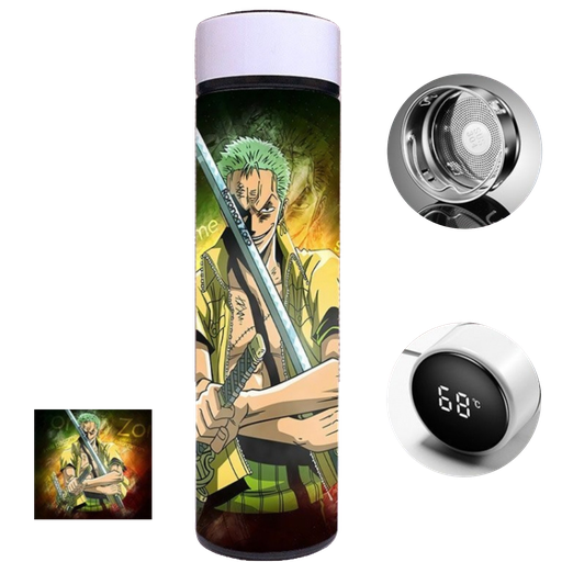 One Piece Zoro Digital Thermometer Flask