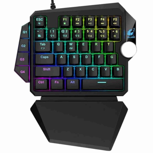 [18975] ZIYOULANG K5 RGB One-Handed Game Mechanical Keyboard
