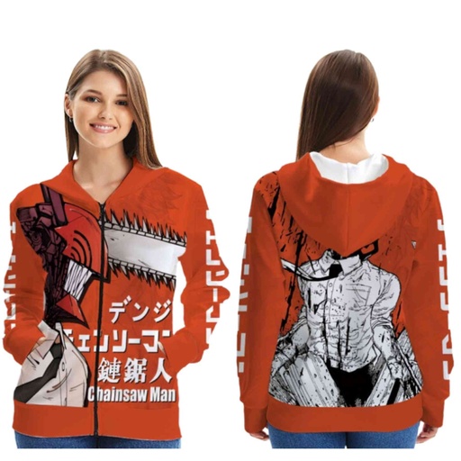 Chainsaw Man Hoodie With Zip