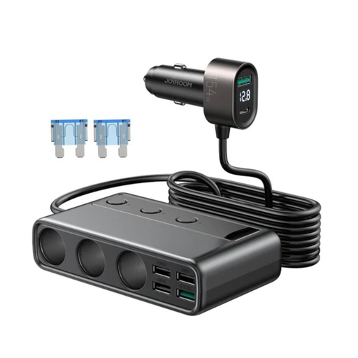 [RIM0001235] Joyroom 154W Multi-Port Car Cigarette Lighter JR-CL06 1M