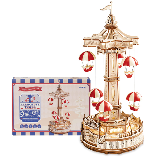 [RIM0003491] Robotime ROKR Parachute Tower 3D Wooden Puzzle 184pcs EA01