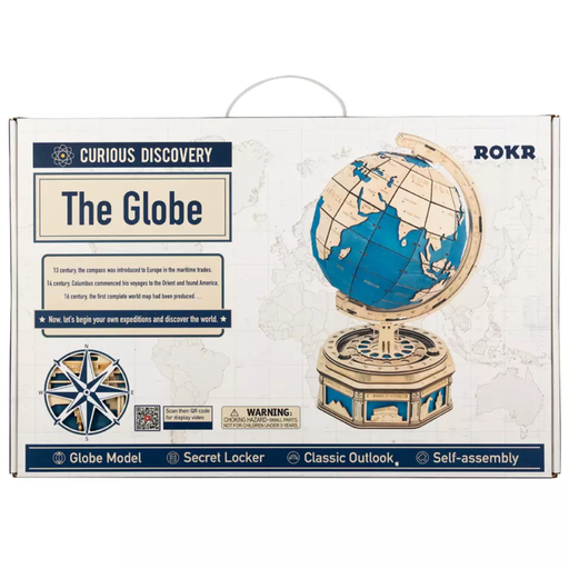 Robotime ROKR Curious Discovery The Globe 3D Wooden Puzzle 567pcs ST002