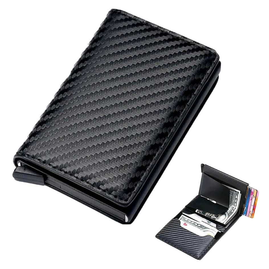 RFID Carbon Fiber Card Wallet Holder Rimedia