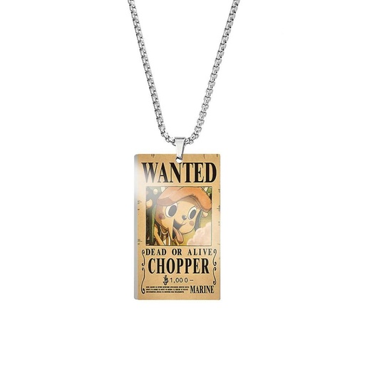 [RIM0000386] Chopper Wanted Metal Necklace