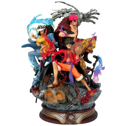 [RIM0002433] One Piece Supernova Three Captains Luffy, Kidd And Law GK Figure 22cm