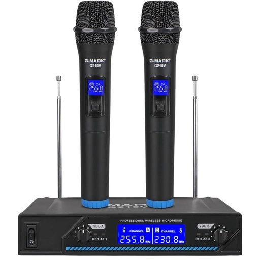 G-Mark Professional Wireless Dual Handheld Microphone G210V