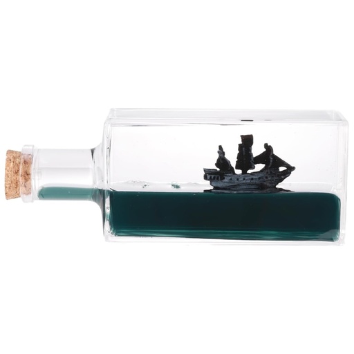 [RIM0000252] Black Pearl Pirate Ship Fluid Drift Bottle V3