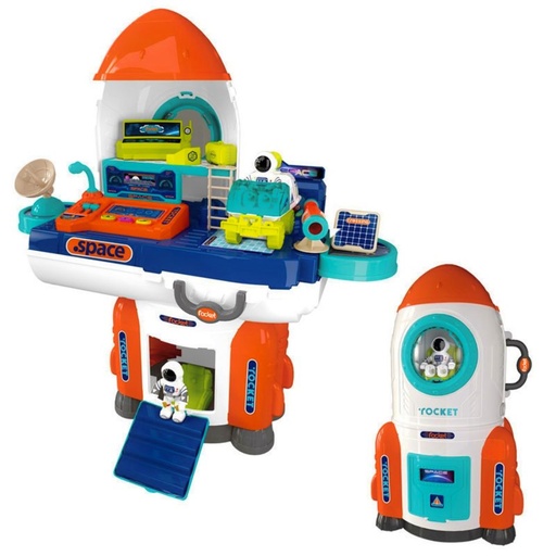 [T113 (L6-C22)] Xiong Cheng Space Rocket 2in1 Toy T113