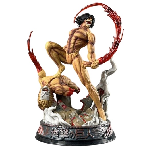 Attack On Titan Eren Jaeger VS Porco Galliard GK Figure 29cm